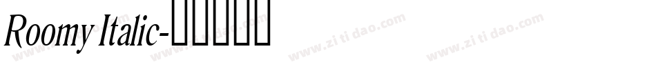 Roomy Italic字体转换